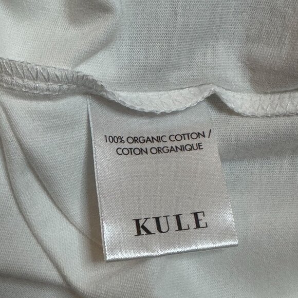 Kule White Organic Cotton "Happiness" Graphic Short Sleeve T-Shirt Size XL - Picture 3 of 5